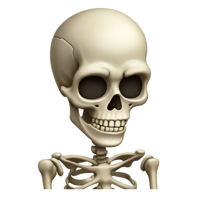 Skeleton mocking someone sticker