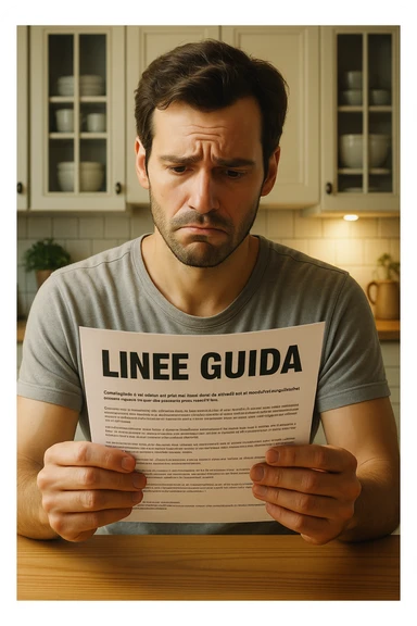 FALLA IDENTICA A QUESTA MA SUL FOGLIO SCRIVI "LINEE GUIDA" IN ITALIANO sticker