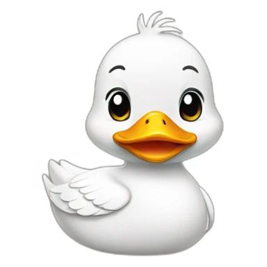 Cute duck with shirt sticker
