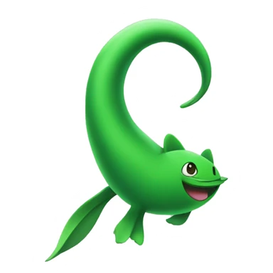 Detached Green tail sticker