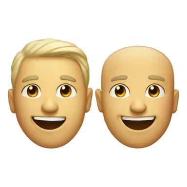 Two faces one happy one not sticker