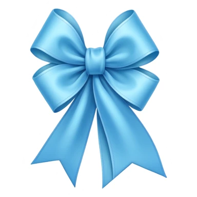 🎀 A light blue ribbon with this shape sticker
