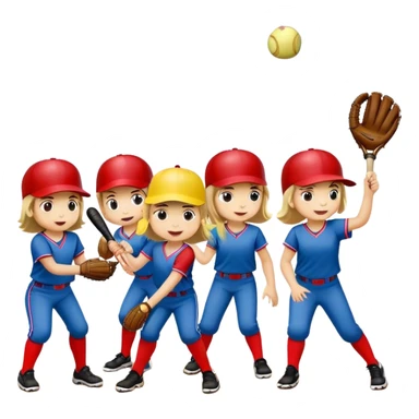 Softball birthday party sticker
