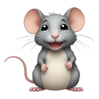 The little rat grins slyly sticker