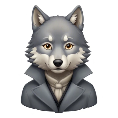 Wolf, philosophy, coat  sticker