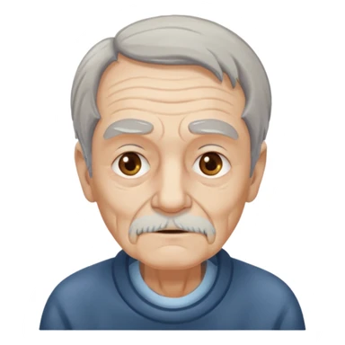 sitting weak old man  sticker