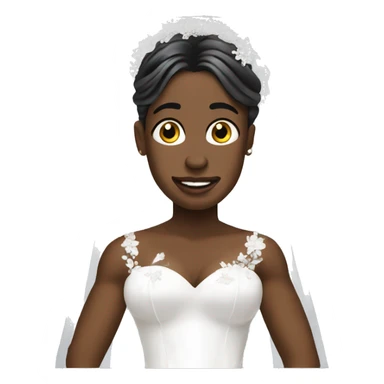 Travis scott as a Emoji wearing a bride dress sticker
