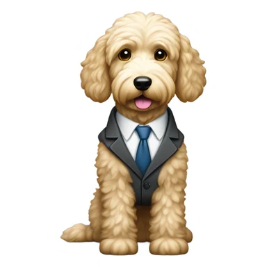 White Goldendoodle as a Prosecutoe sticker