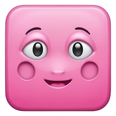 empty pink square sticker