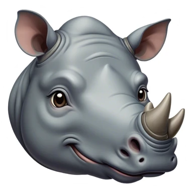 Person as a rhino  sticker