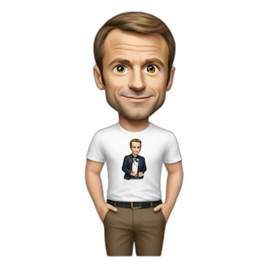 Emanuel macron in a louis Vuitton t-shirt  sticker