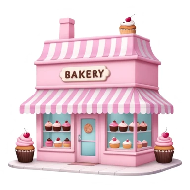 pink bakery store sticker