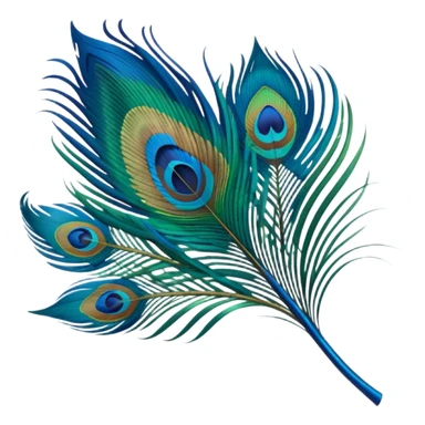 Emoji of peacock feather sticker