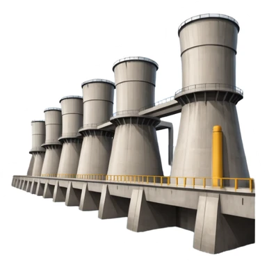 hydroelectric power station (simple) sticker