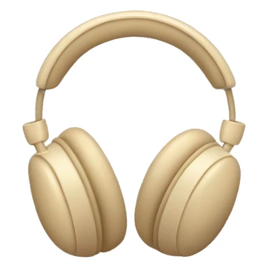 beige headphones with beige bows sticker
