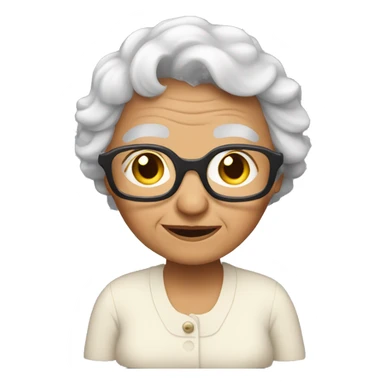 Grandma using the internet sticker