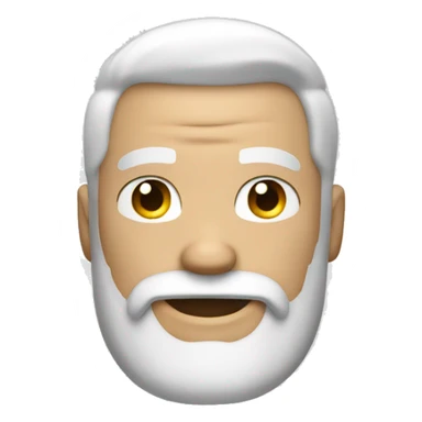 Muscled guy with white hair and beard curling  sticker