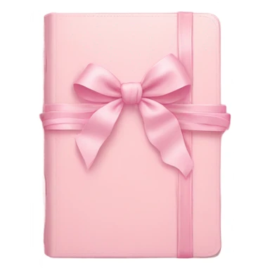 pastel pink journal with bow  sticker