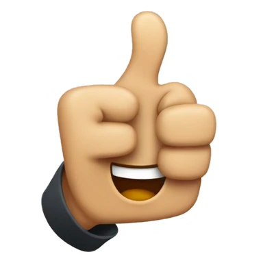 Emoji with a thumbs up sticker