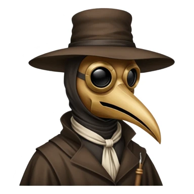 masked person venice plague sticker