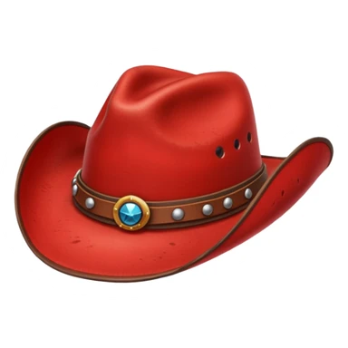 red cowboy hat sticker