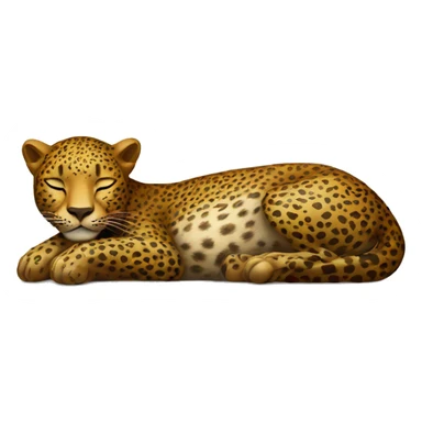 Leopard sleeps sticker