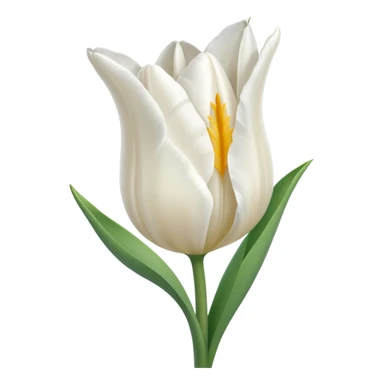 White tulip sticker