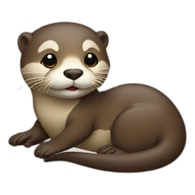 Coy otter sticker