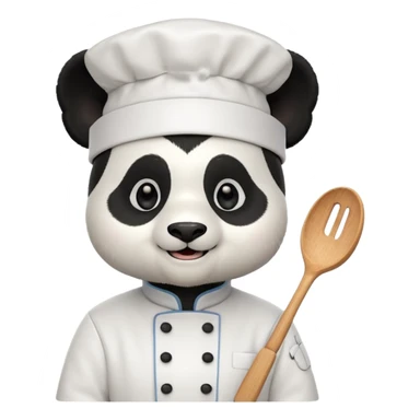 chef panda head sticker