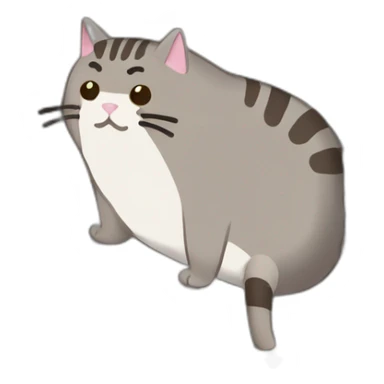 Pusheen rock climbing sticker