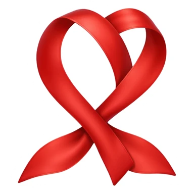 simple red ribbon sticker