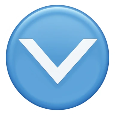 Mavi Yuvarlak içinde beyaz tik  sticker