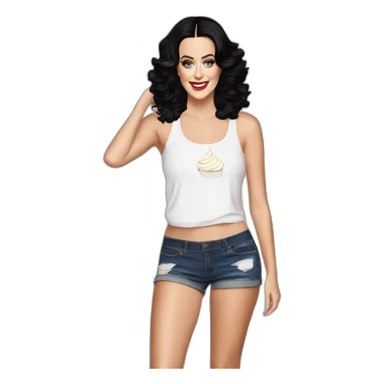 Katy Perry whipped cream tank top  sticker