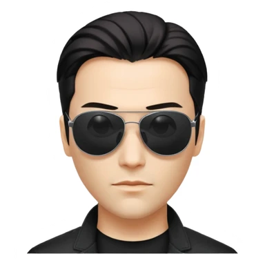 neo on sunglasses from matrix movie sticker