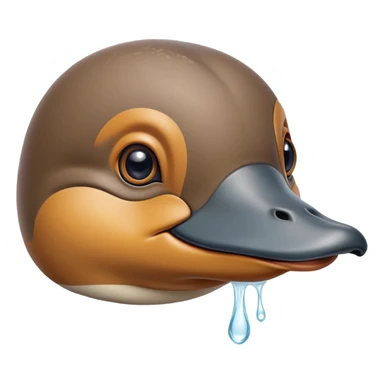 cute close-up of platypus face, zoom in on duck bill and eyes, anatomically accurate but adorable, detailed features, proper coloration, natural expression sticker