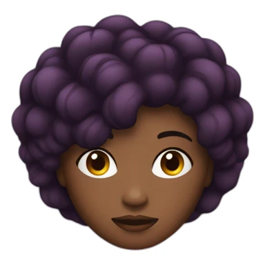 Femme avec les cheveux noir avec une aubergine sticker