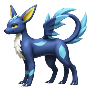 Manectric-Electrike-Lugia-Umbreon-Fakémon-hybrid-creature (full body), 4 legs sticker