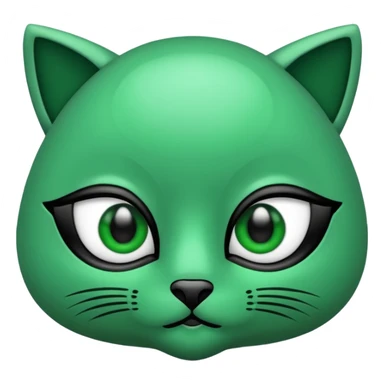 Gata con ojos verdes y negro sticker
