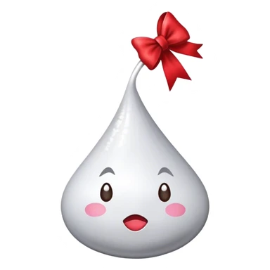 Hershey kiss with bow on top sticker