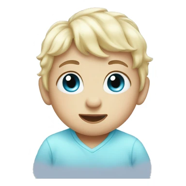 Cute Baby blue heart  sticker