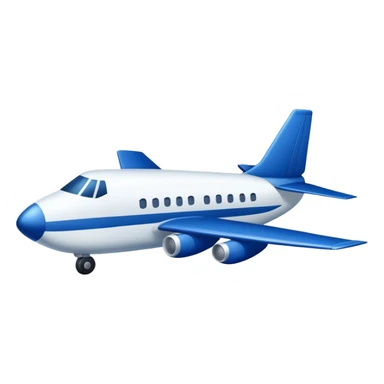 white and dark blue plane sticker