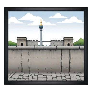 berlin wall long in front without man sticker