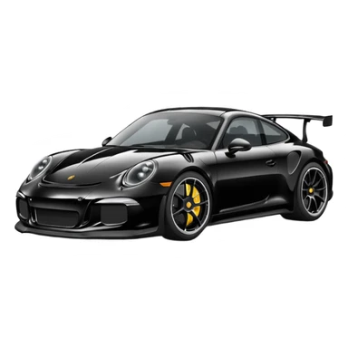 black porsche gt3, black rims sticker
