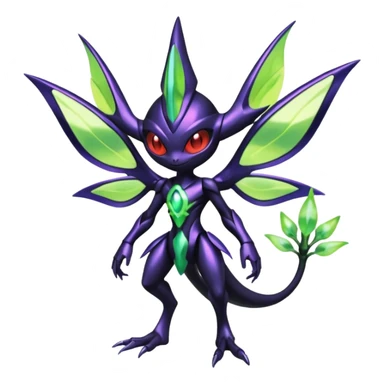 Shiny Aural Darkrai-Celebi-Genesect-Fakémon-fusion (full body) sticker