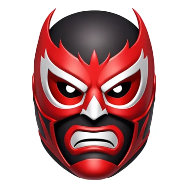 sinister luchador mask with evil expression sticker
