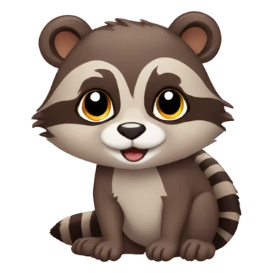 otter and raccoon mixed sticker