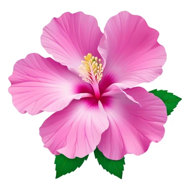 Cinematic Realistic image of a Mugunghwa flower (Rose of Sharon), rendered with delicate petal textures and vibrant pink hues, set against a minimalist background with gentle, diffused lighting that highlights its national significance sticker