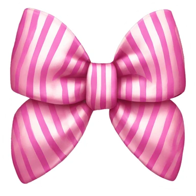 Pink striped bow sticker