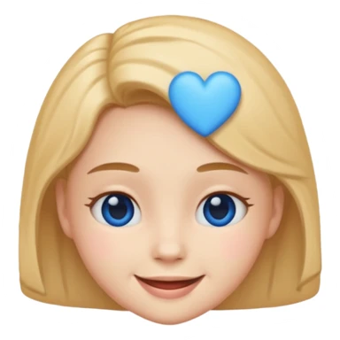 Head emoji clasic 🥰of love with blue hearts sticker