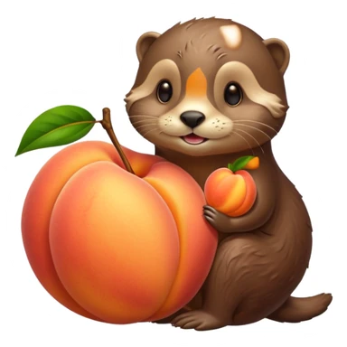 Otter in a peach 🦦🍑  sticker